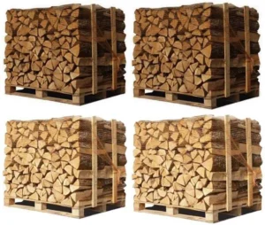 4 x Palettes (2 chêne blanc + 2 Hêtre/Charme) – Bûches de 40 cm